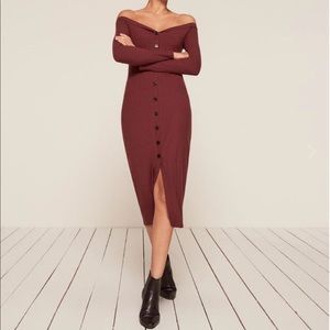 Reformation Cora Dress Garnet size small